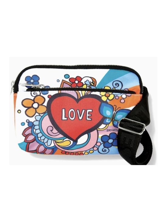 Brighton Handbags - BRIGHTON Power Of Love Crossbody Bag Hearts Flowers NWT Fanny pack